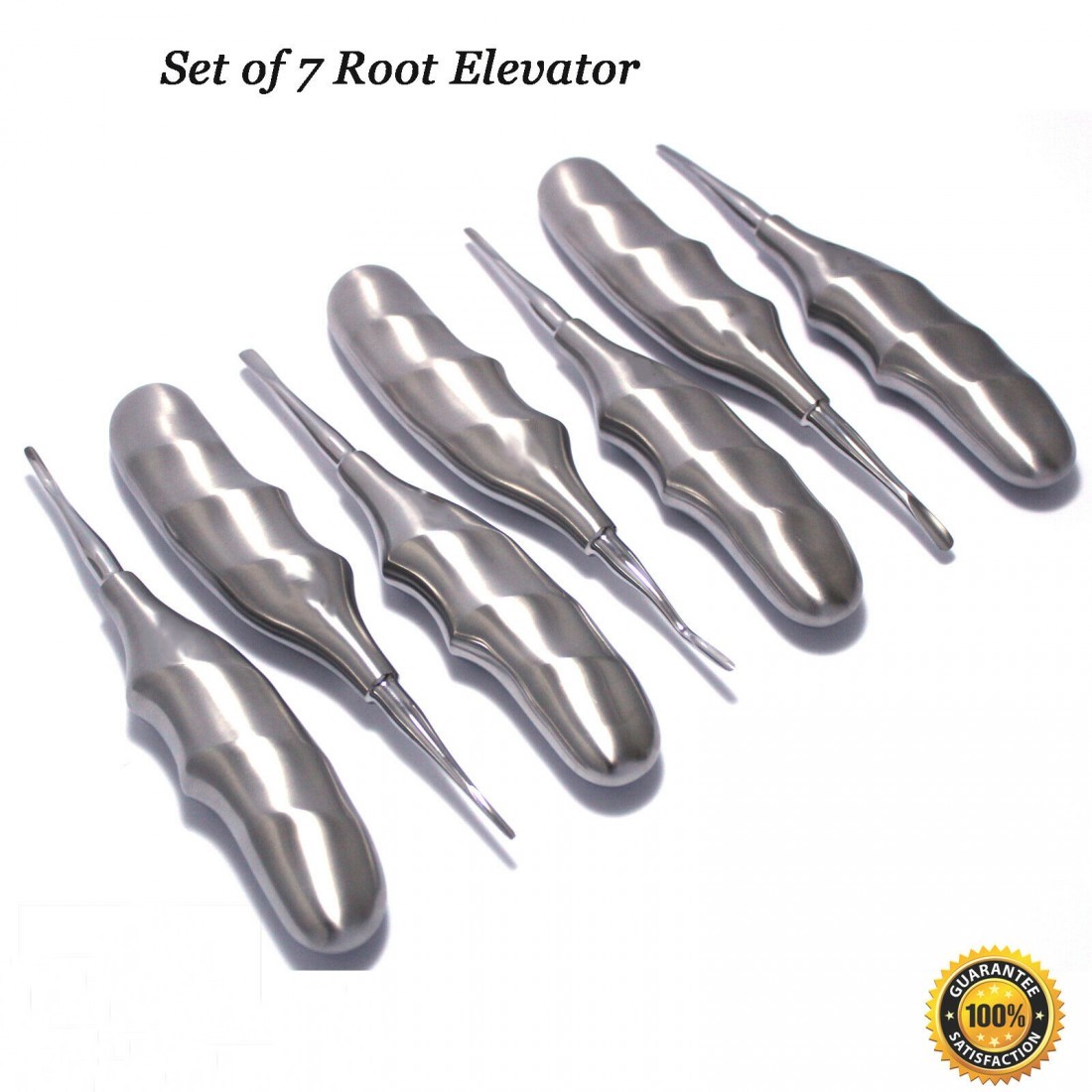 7 Pcs Set Dental Root Elevators Oral Surgery PDL Luxating Tooth Loosening Fingure Handle — Dental Instruments by EQUIPES Instruments