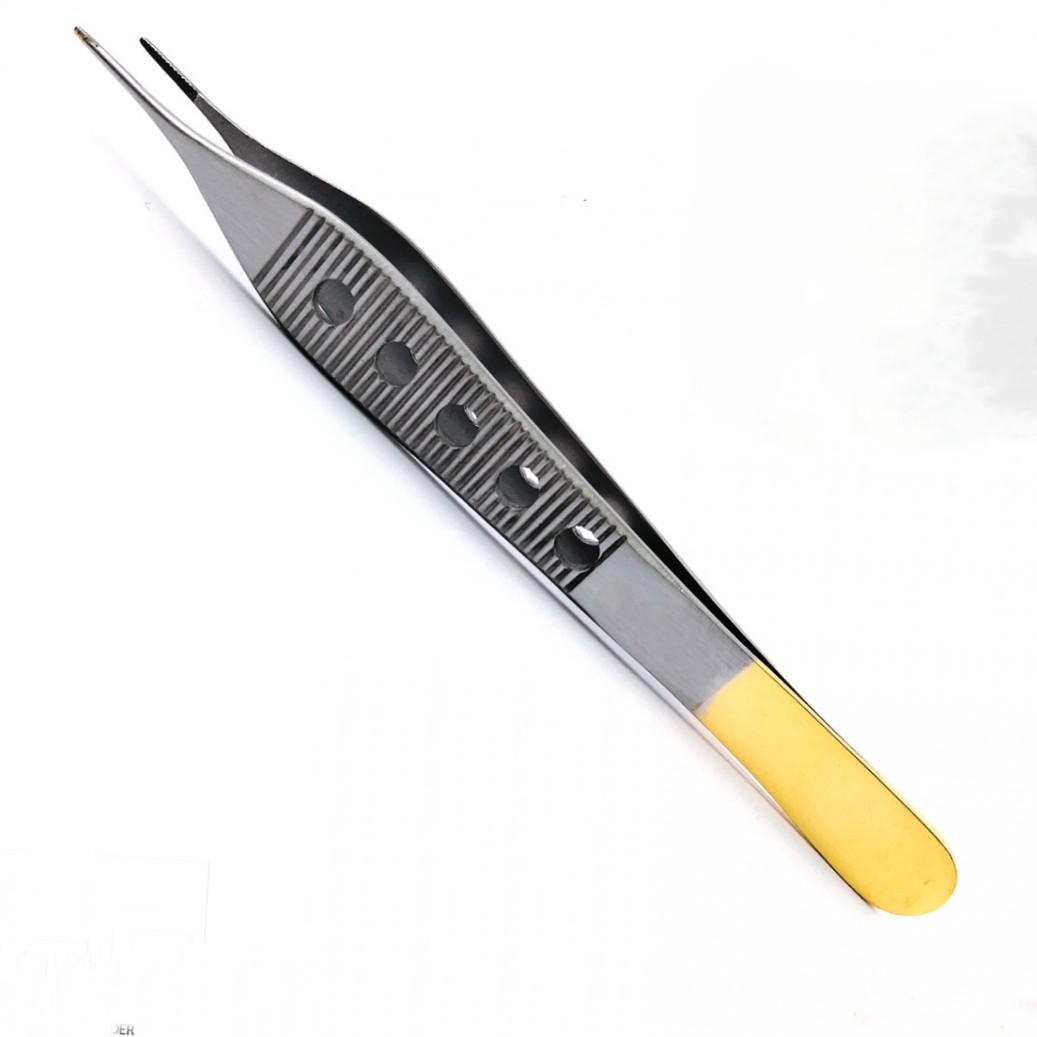 Adson Tissue Forceps Serrated TC Stainless steel Tweezer — Surgical Instruments by EQUIPES Instruments