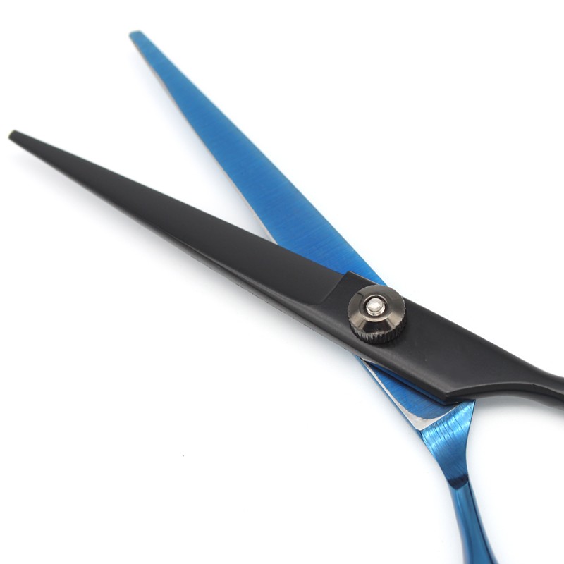 Barbr & Thinning Scissor Set Blue & Black Color Como — Professional Barber Scissors by EQUIPES Instruments