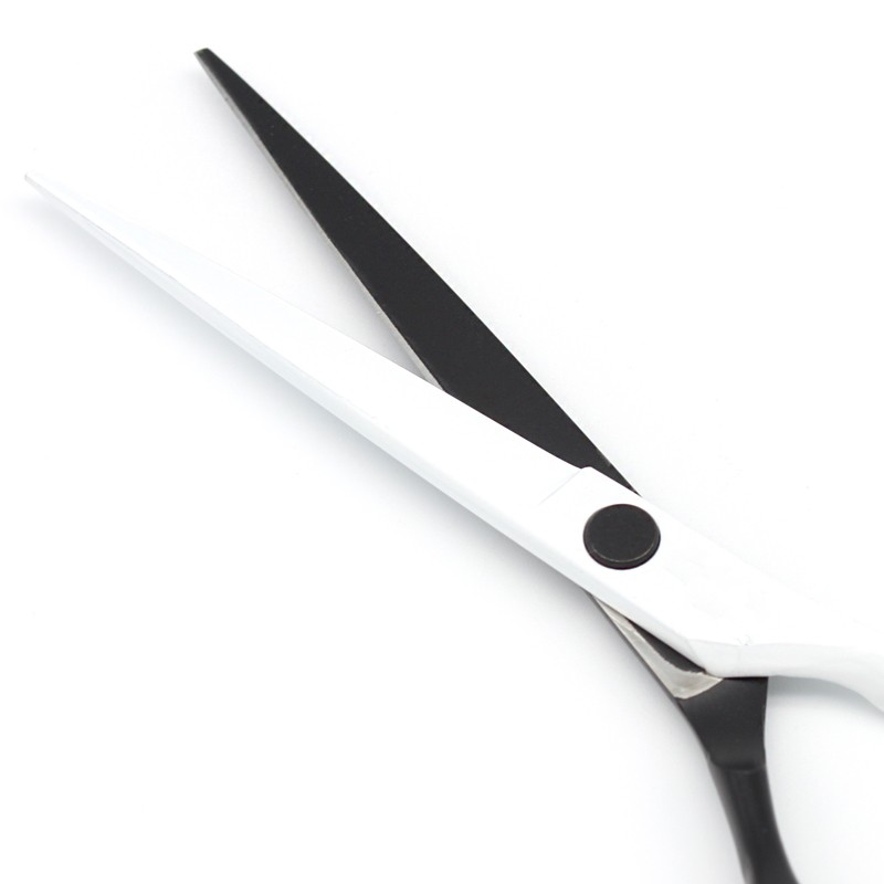 Barbr & Thinning Scissor Set White & Black Color — Professional Barber Scissors by EQUIPES Instruments