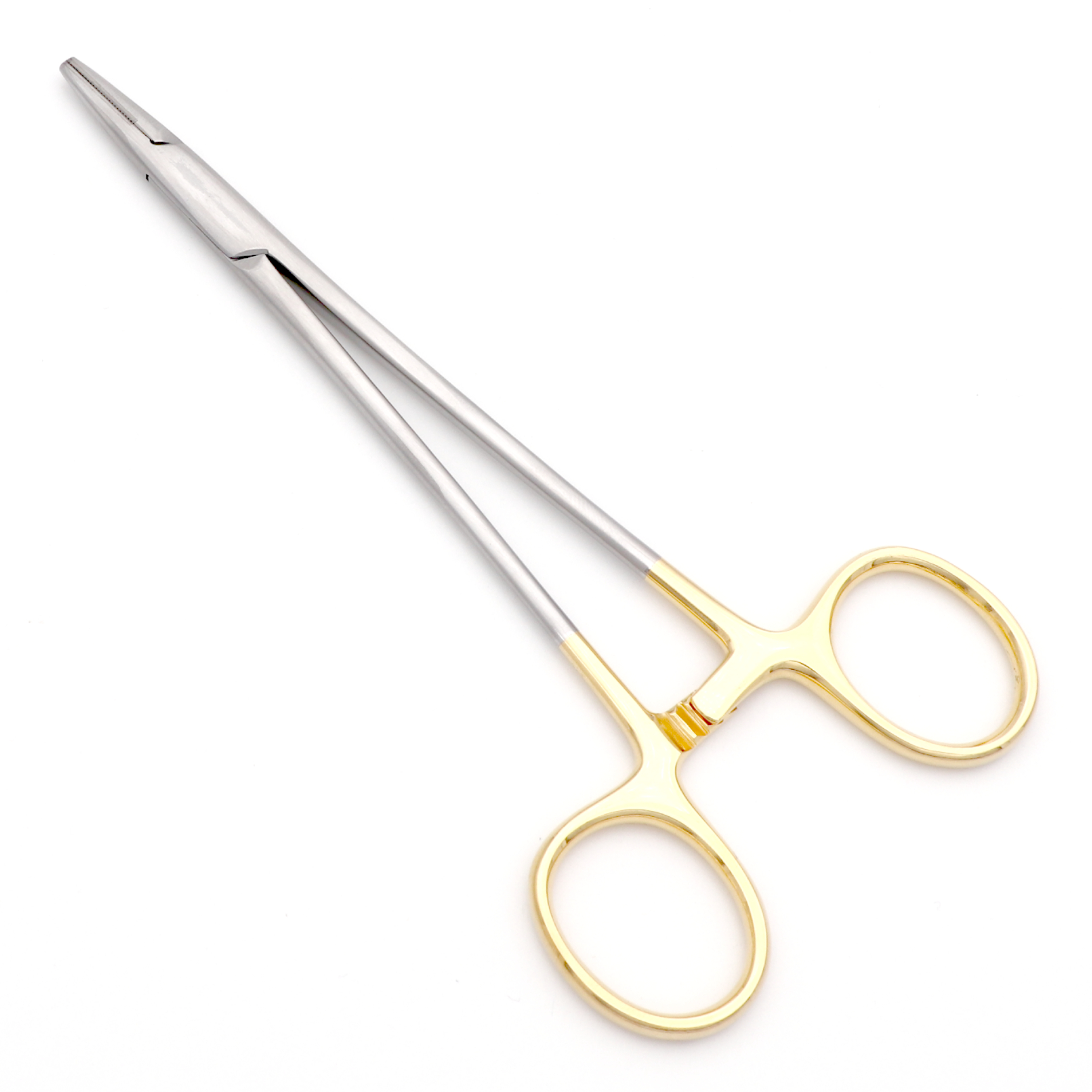 Crile Wood Needle Holder TC - Tungsten Carbide Jaws Gold Inserts  15cm 18cm 20cm  Dental & Oral Surgery Needle Holder — Dental Instruments by EQUIPES Instruments