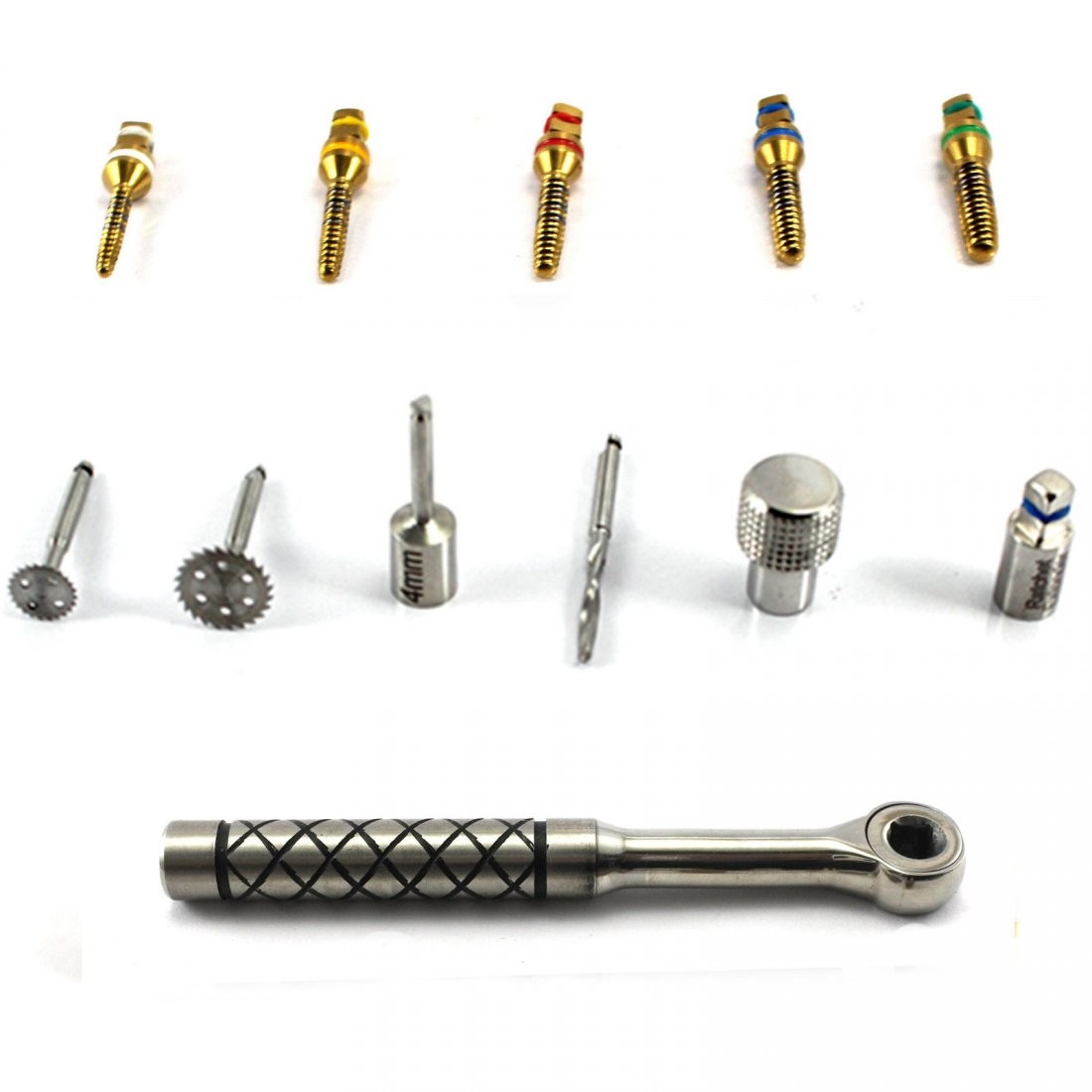 Dental Implant Bone Expander Kit 12 Pcs with Saw Disks CE — Dental Instruments by EQUIPES Instruments