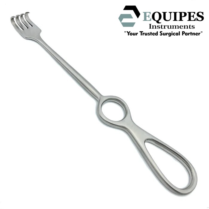 Volkmann Retractor (21.5cm), Sharp, 4 Prongs, 10mmx18mm — Surgical Instruments by EQUIPES Instruments